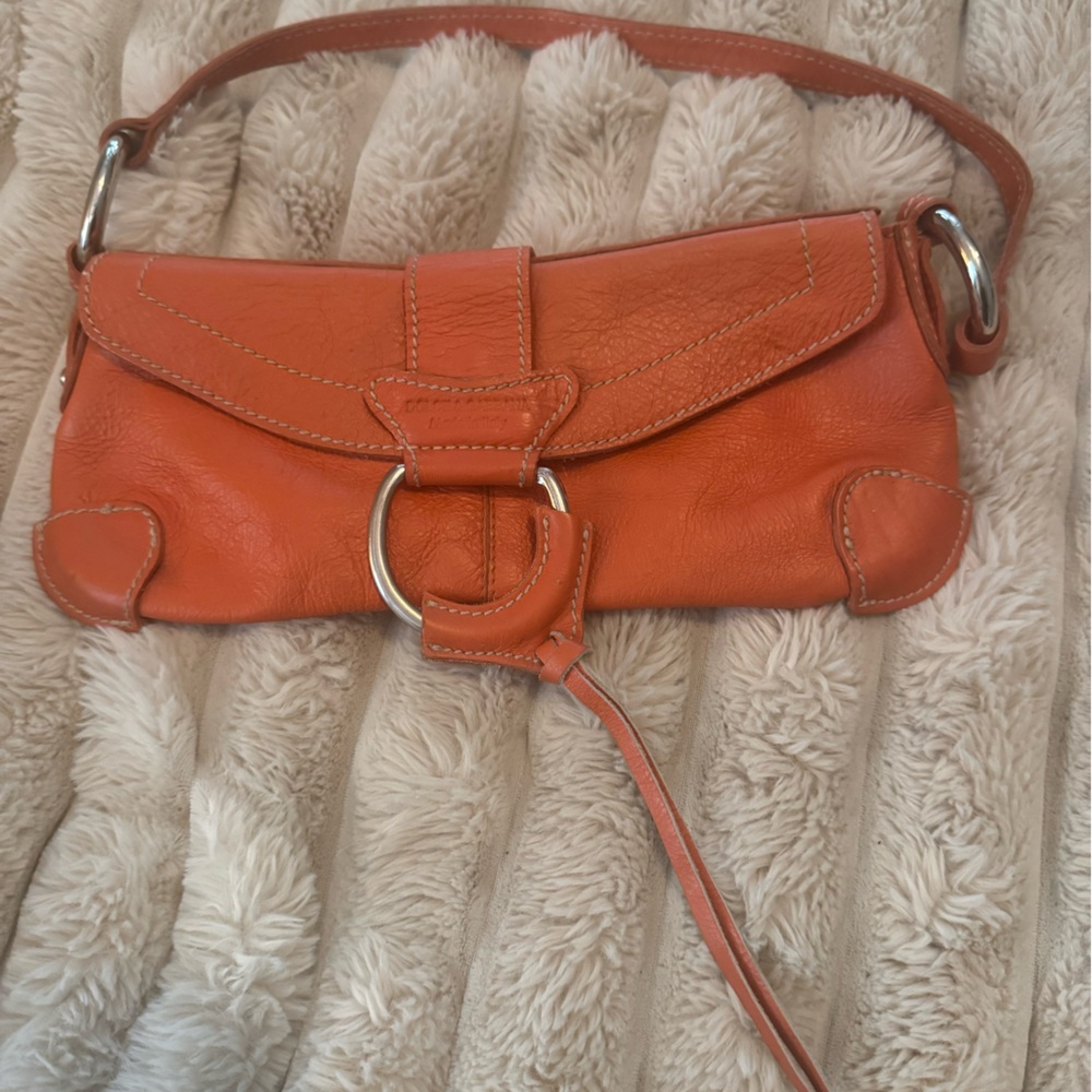 Dolce & Gabbana Tangerine Leather Baguette bag/purse